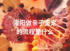 灌陽做親子鑒定的流程是什么