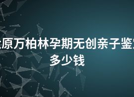 太原萬(wàn)柏林孕期無(wú)創(chuàng)親子鑒定多少錢